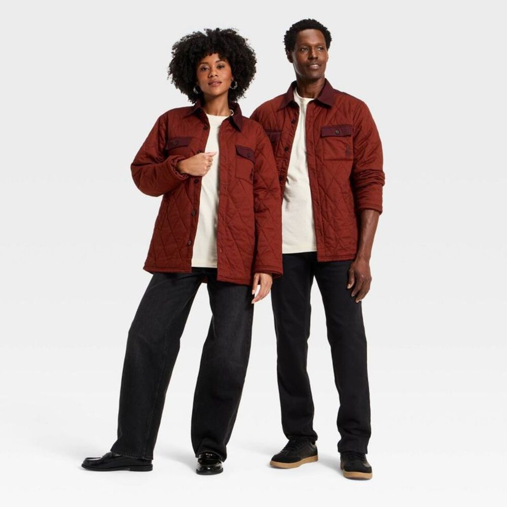 No Brand - Black History Month Adult Quilted Shacket - Red XS Black
